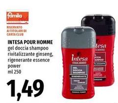 Intesa - Gel Doccia Shampoo Rivitalizzante Ginseng, Rigenerante Essence Power