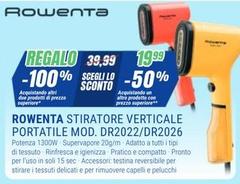Rowenta - Stiratore Verticale Portatile Mod. DR2022/DR2026