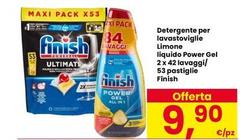 Finish - Detergente Per Lavastoviglie Limone Liquido Power Gel