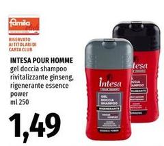 Intesa - Gel Doccia Shampoo Rivitalizzante Ginseng, Rigenerante Essence Power