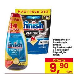 Finish - Detergente Per Lavastoviglie Limone Liquido Power Gel
