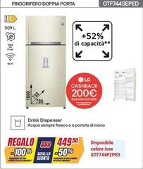 LG - Frigorifero Doppia Porta GTF744SEPED