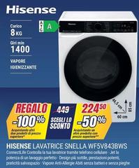 Hisense - Lavatrice Snella WF5V8436WS