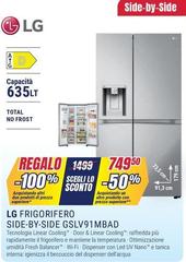 LG - Frigorifero Side-By-SIDE GSLV91MBAD