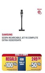 Samsung - Scopa Ricaricabile Jet 95 Complete Extra VS20C9554TK