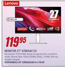 Lenovo - Monitor 27