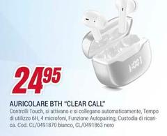 Clear - Auricolare Bth 