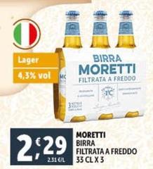 Moretti - Birra Filtrata A Freddo