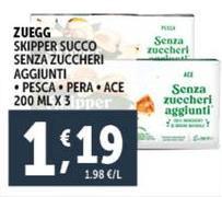 Zuegg - Skipper Succo Senza Zuccheri Aggiunti/ Pesca/ Pera/ Ace