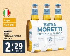 Moretti - Birra Filtrata A Freddo