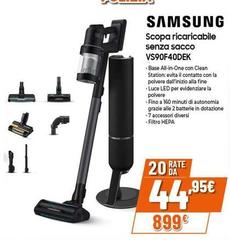 Samsung - Scopa Ricaricabile Senza Sacco Vs90f40deek