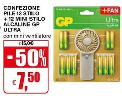 Gp Batteries - Confezione Pile 12 Stilo + 12 Mini Stilo Alcaline Ultra