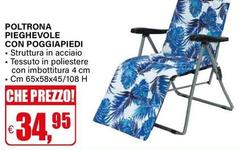 Poltrona Pieghevole Con Poggiapiedi