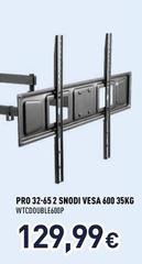 Ioplee - Pro 32-65 2 Snodi Vesa 600 35kg WTCDOUBLE600P
