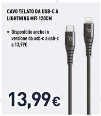 Ioplee - Cavo Telato Da Usb-C A Lightning MFI 120cm