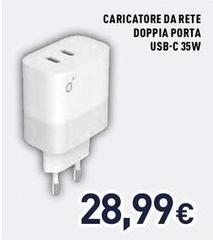 Ioplee - Caricatore Da Rete Doppia Porta Usb-C 35w