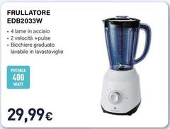 Electroline - EDB2033W Frullatore 1,5 L Frullatore Da Tavolo 400 W Nero, Bianco