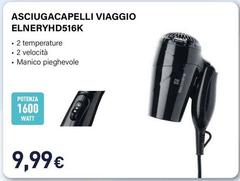 Electroline - Asciugacapelli Viaggio ELNERYHD516K 