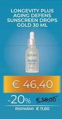 Miamo - Longevity Plus Aging Defens Sunscreen Drops Gold