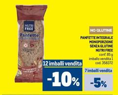 Nutri free - Panfette Integrale Monoporzione Senza Glutine