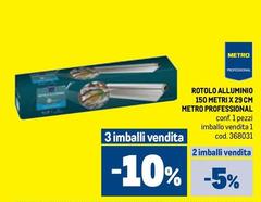 Rotolo Alluminio 150 Meteri X 29 Cm