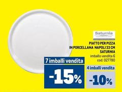 Saturnia - Piatto Per Pizza In Porcellana Napoli