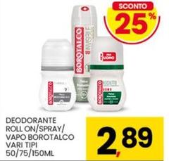 Borotalco - Deodorante Roll On/Spray/Vapo