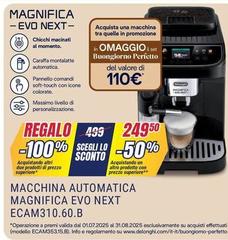 De Longhi - Macchina Automatica Magnifica Evo Next ECAM310.60.B
