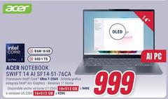 Acer - Notebook Swift 14 AI SF14-51-76CA