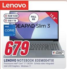 Lenovo - Notebook 83EM004TIX 