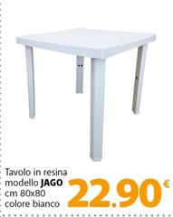 Tavolo In Resina Modello Cm 80x80 Colore Bianco
