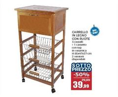 Carrello In Legno Con Ruote