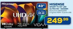 Hisense - Smart Tv 43