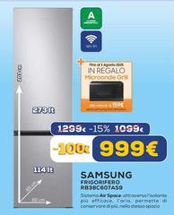 Samsung - Frigorifero Combinato EcoFlex AI 2m 387L RB38C607AS9