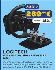 Logitech - G G923 Nero USB 2.0 Sterzo + Pedali Analogico/Digitale PC, PlayStation 4, PlayStation 5