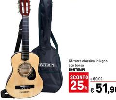 Bontempi - Chitarra Classica In Legno Con Borsa