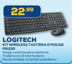 Logitech - Kit Wireless Tastiera E Mouse MK235