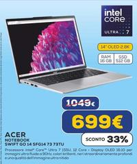 Acer - Notebook Swift Go 14 SFG14 73 73TU