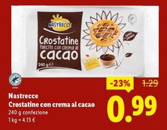 Nastrecce - Crostatine Con Crema Al Cacao