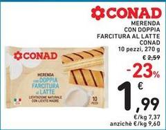 Conad - Merenda Con Doppia Farcitura Al Latte