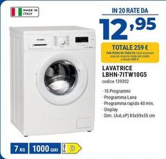 Hyundai - LBHN-7ITW10G5 Lavatrice Caricamento Frontale 7 Kg 1000 Giri/min Bianco