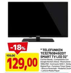 Telefunken - TE32750B4512DT Smart Tv Led 32