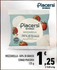 Conad - Piacersi Mozzarella -50% Di Grassi