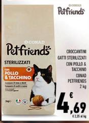 Conad - Petfriends Croccantini Gatti Sterilizzati Con Pollo & Tacchino
