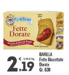 Barilla - Fette Biscottate Dorate