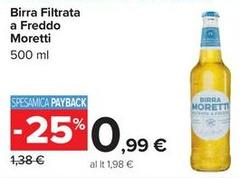 Moretti - Birra Filtrata A Freddo