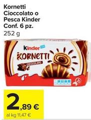 Kinder - Kornetti Cioccolato O Pesca 