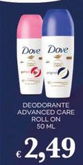 Dove - Deodorante Advanced Care Roll On