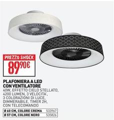 Plafoniera A Led Con Ventilatore