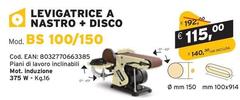 Levigatrice A Nastro + Disco 